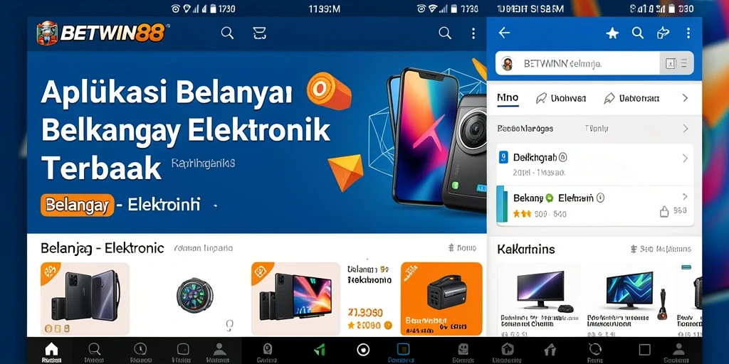 Antarmuka pengguna aplikasi BETWIN88 yang menawan dan mudah digunakan.