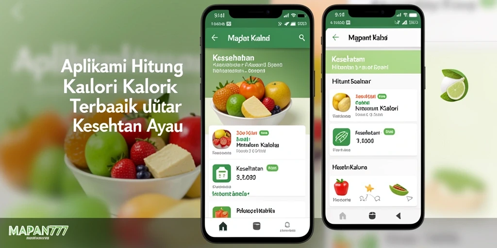 Tampilan antarmuka utama aplikasi MAPAN777 dengan fitur Hitung Kalori.