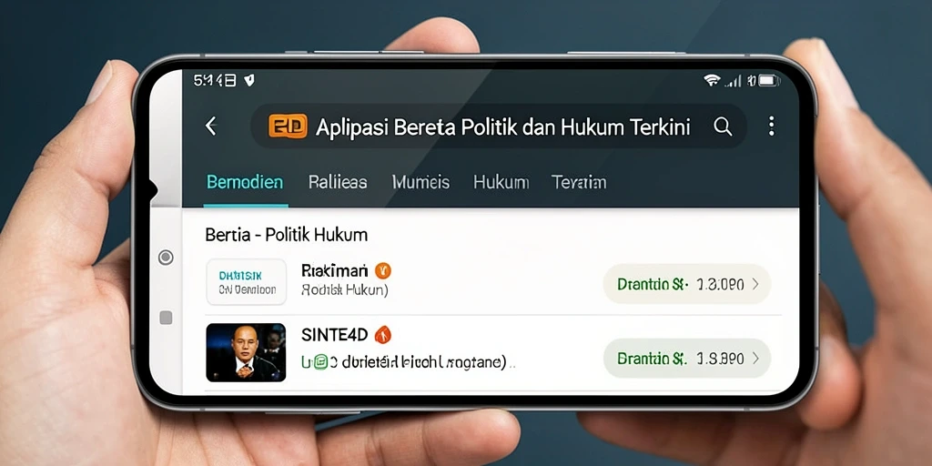 Antarmuka SINTE4D yang intuitif dan informatif untuk berita hukum.