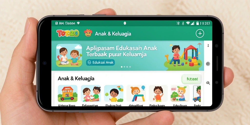 Antarmuka TOTO20 yang menarik untuk anak-anak.