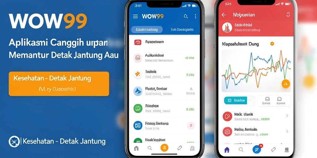 Tampilan antarmuka utama WOW99 dengan fitur Detak Jantung.